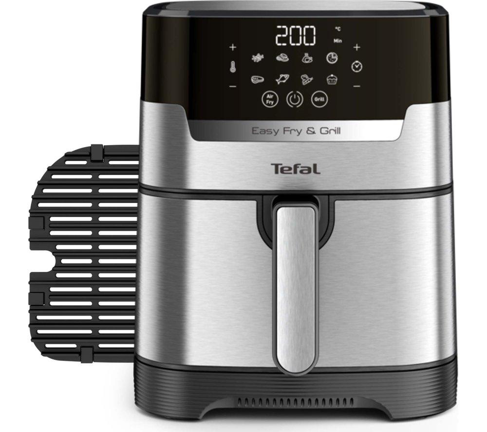 TEFAL Dual Easy Fry & Grill Air Fryer 8.3 L Stainless Steel EY905D40