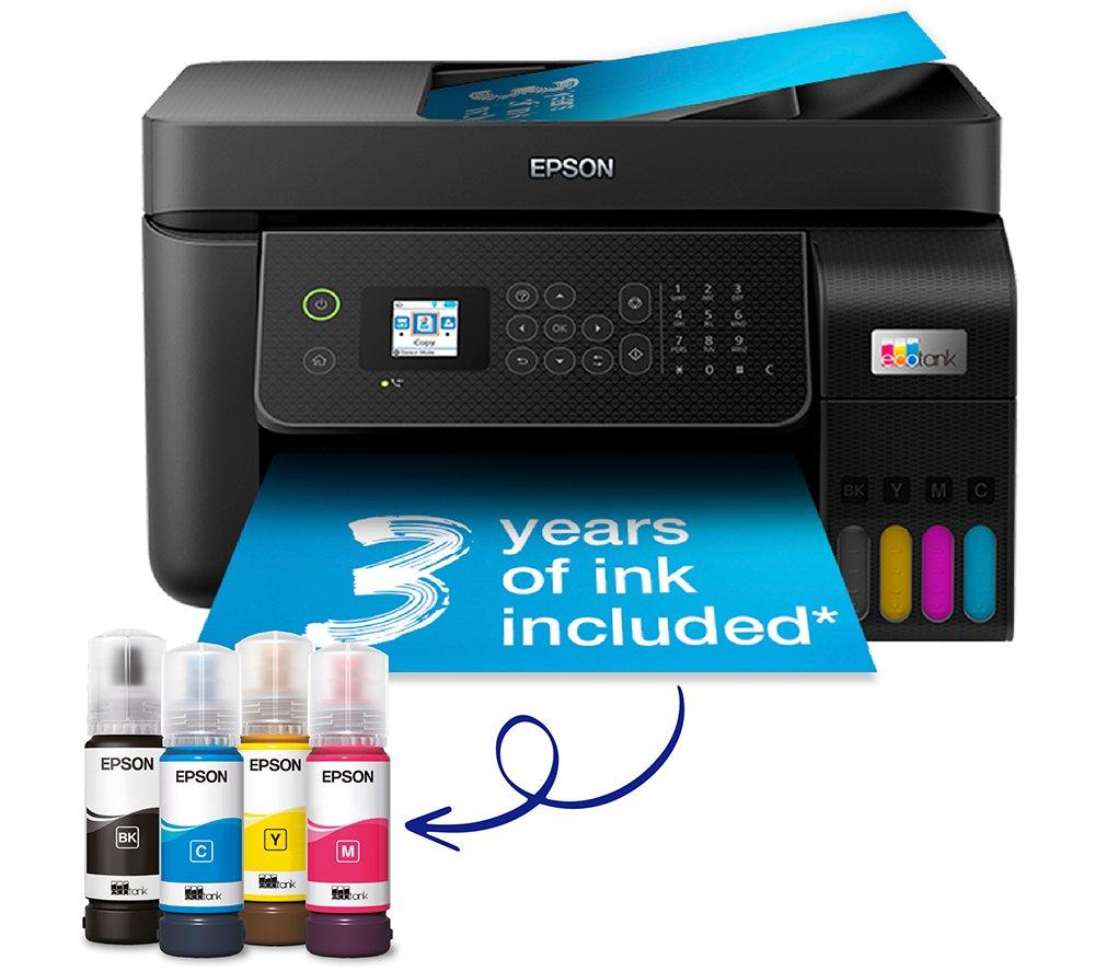 EPSON EcoTank ET-4800 All-in-One Wireless Inkjet Printer with Fax Black