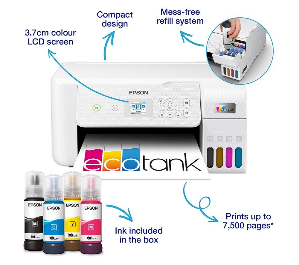 EcoTank ET-2862 A4 Multifunction Wi-Fi Ink Tank Printer, With Up To 3 Years  Of Ink Included, Consumer, Inkjet Printers, Printers, Products