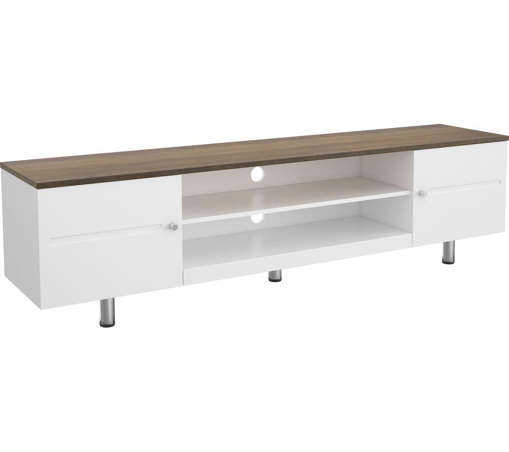 AVF Whitesands FS1900WSSW 1900 mm TV Stand - White & Rustic Wood, White