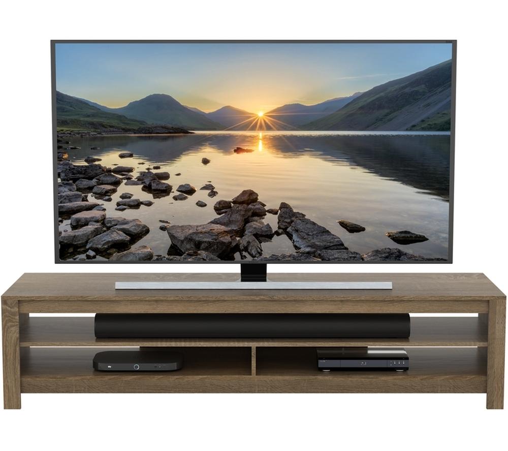 AVF Calibre 1800 mm TV Stand for up to 85" TVs - Rustic Sawn Oak image number 3 of 5