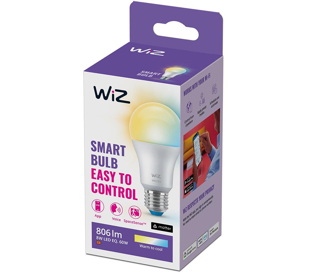 WIZ A60 Tunable White Smart Light Bulb - E27