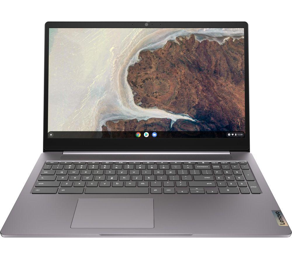 Image of LENOVO IdeaPad 3i 15.6" Chromebook - Intel®Pentium, 64 GB eMMC, Grey, Silver/Grey