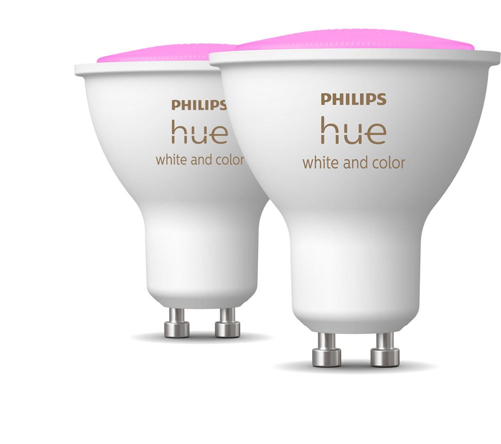 LOT 2x Ampoule LED à intensité variable Philips Hue WHITE AMBIANCE  GU10/5W/230V