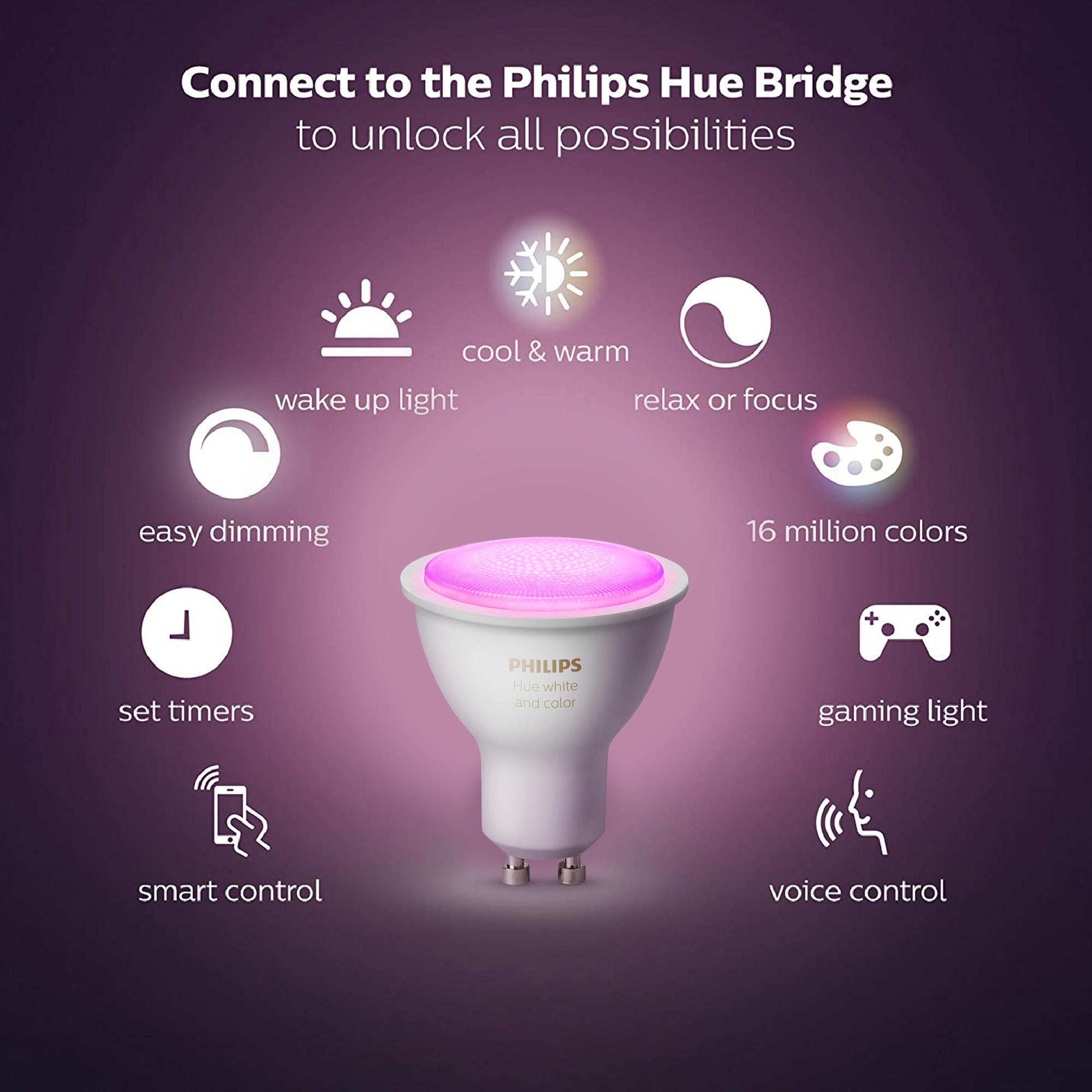 Philips hue white and store colour ambiance gu10