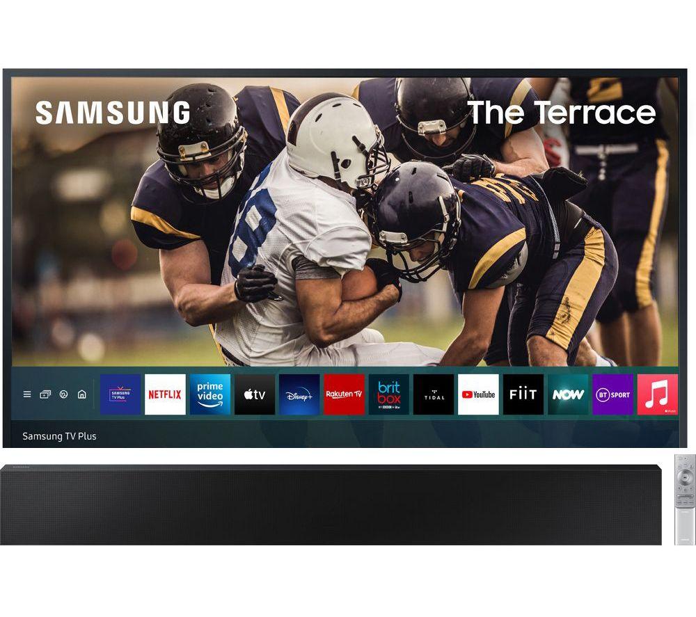 75" Samsung The Terrace QE75LST7TAUXXU  Smart 4K Ultra HD HDR QLED Outdoor TV & All-in-One Sound Bar Bundle review