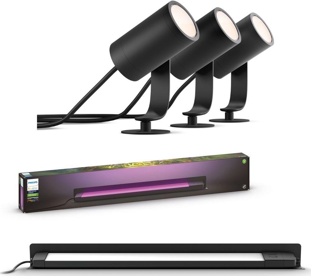 Philips Hue Lily Spot Base Kit & Amarant White and Colour Smart LED Outdoor Light Bar Bundle review