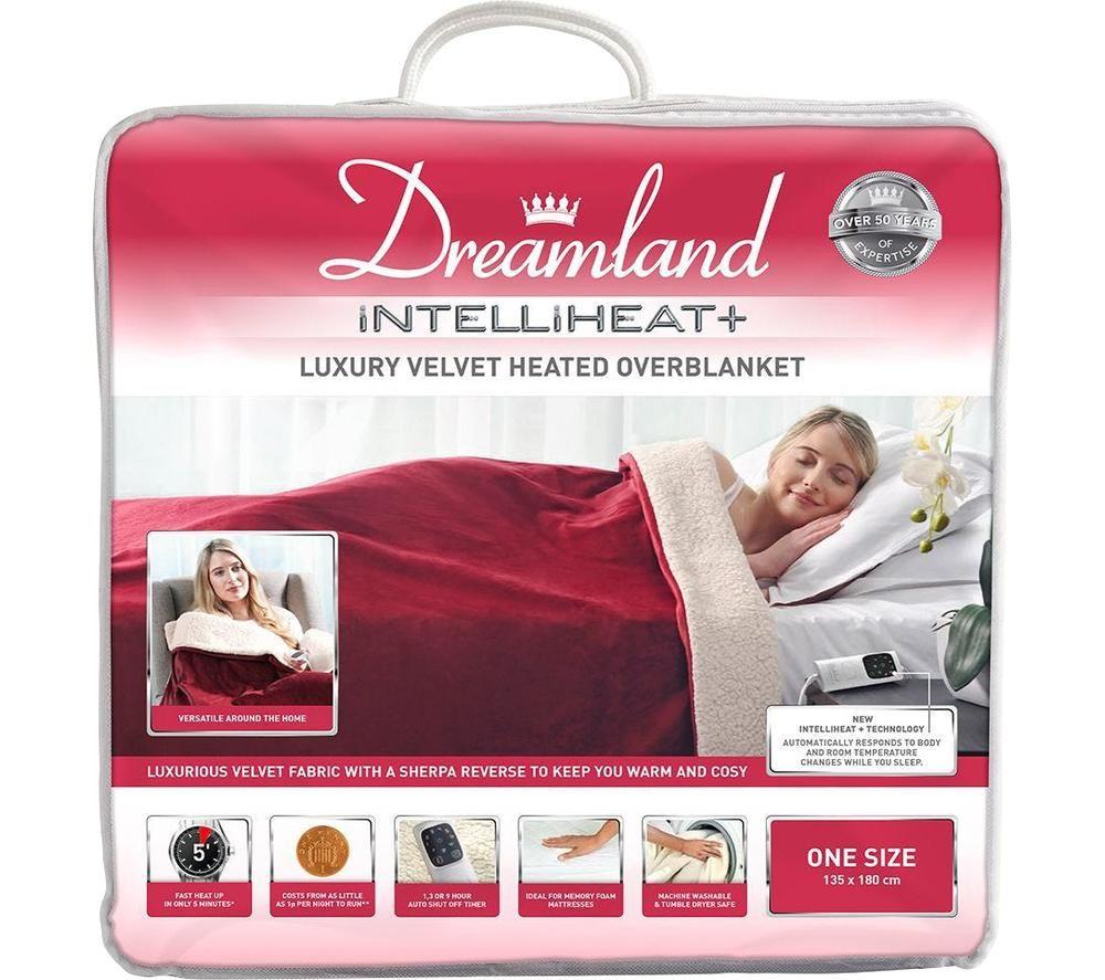 Buy DREAMLAND 16772 Velvety Sherpa Electric Overblanket Single Currys
