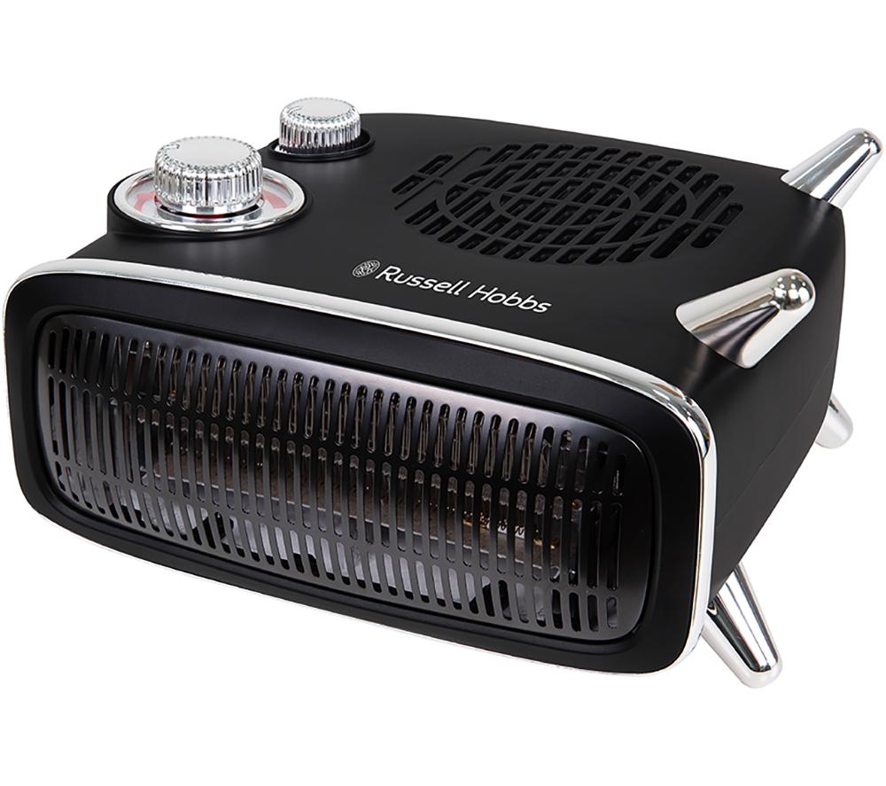 Buy RUSSELL HOBBS Retro RHRETHFH1001B Hot u0026 Cool Fan Heater - Black | Currys