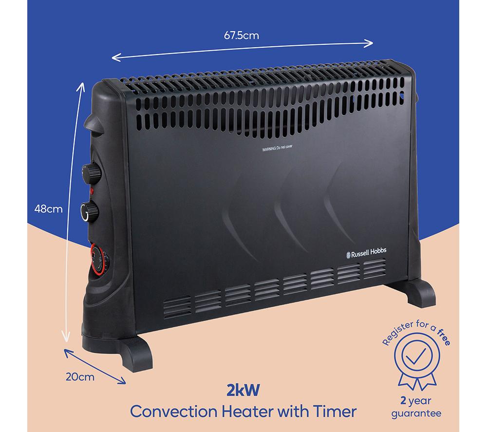 RUSSELL HOBBS RHCVH4002B Portable Convector Heater - Black image number 2 of 16