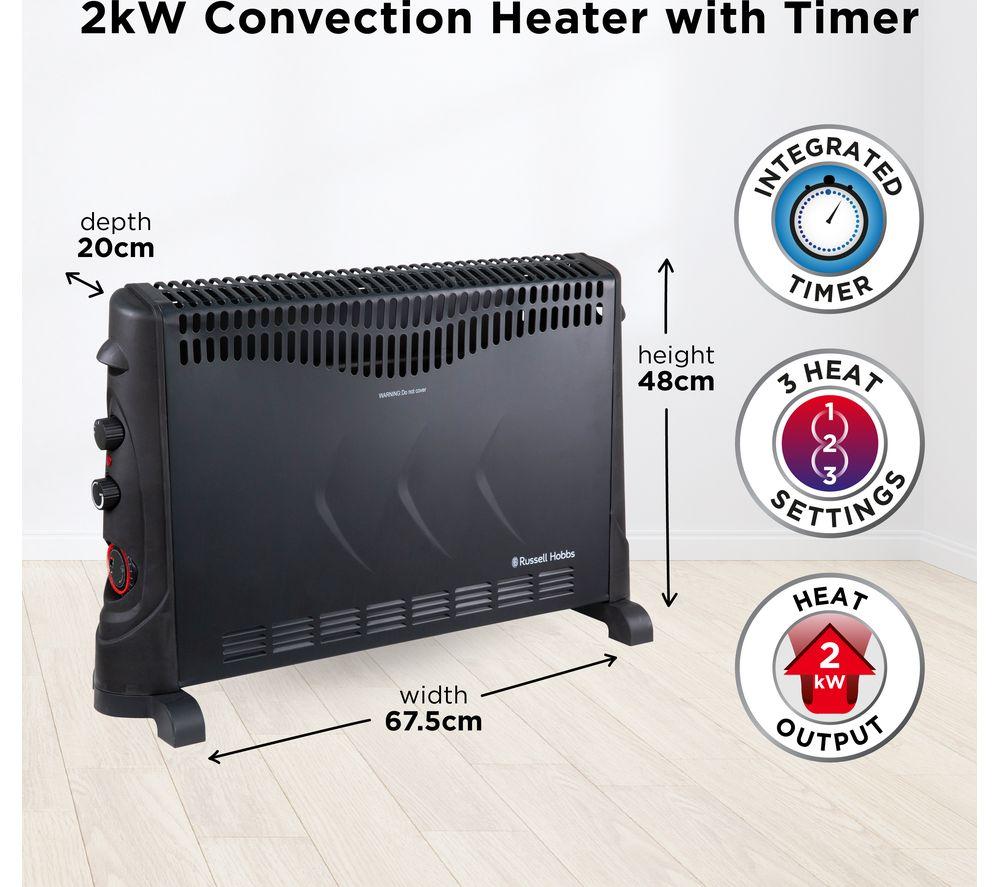 RUSSELL HOBBS RHCVH4002B Portable Convector Heater - Black image number 16 of 16