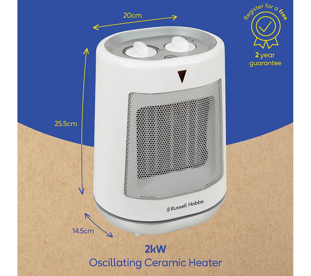 Buy RUSSELL HOBBS RHFH1008 Portable Hot u0026 Cool Convector Heater - White |  Currys