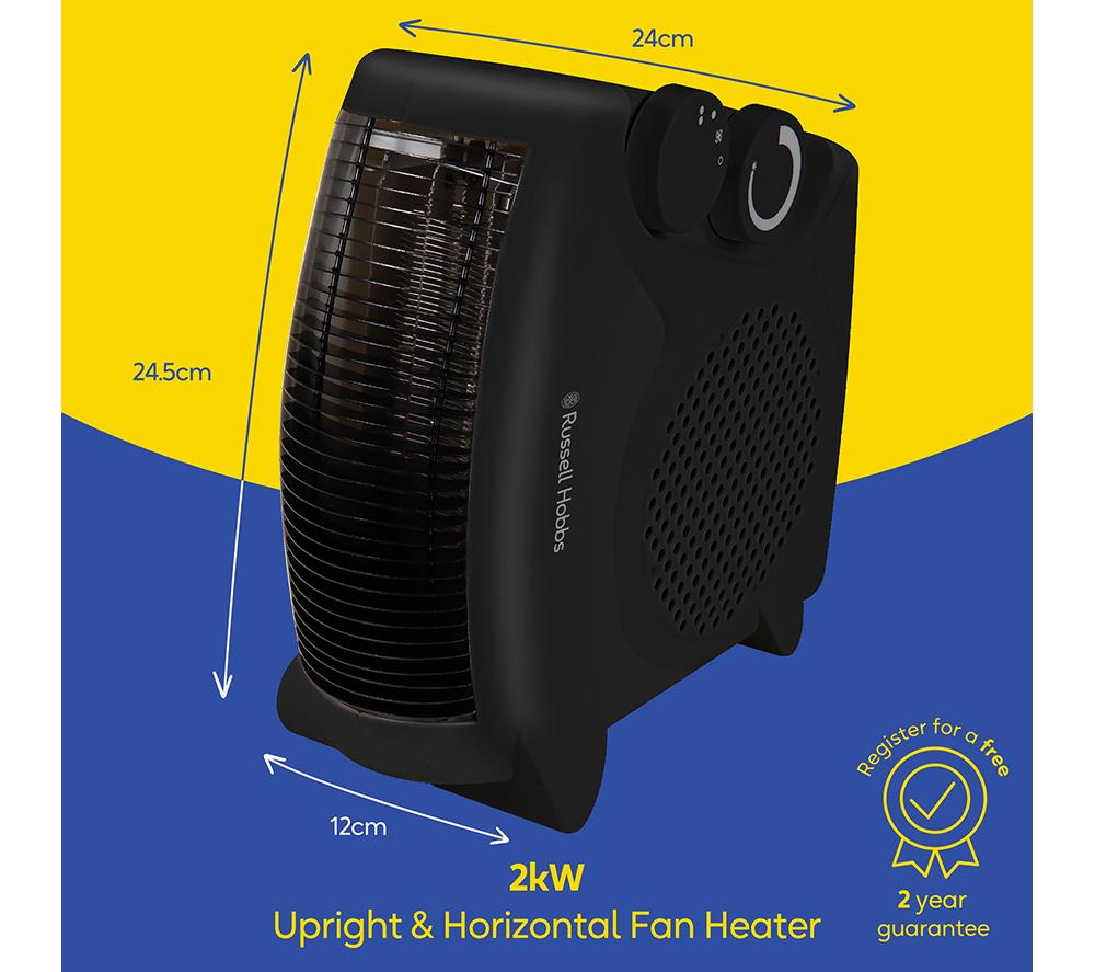 Buy RUSSELL HOBBS RHFH1005B Portable Fan Heater - Black | Currys