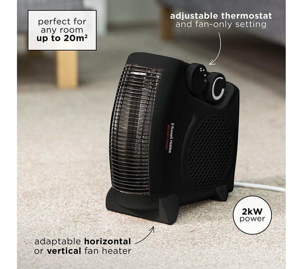Buy RUSSELL HOBBS RHFH1005B Portable Fan Heater Black Currys