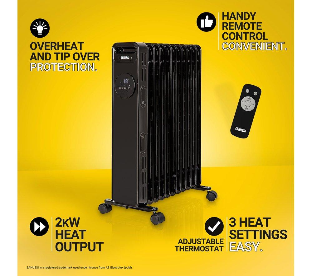 ZANUSSI ZOFR5005B Portable Oil-Filled Radiator - Black image number 5 of 16