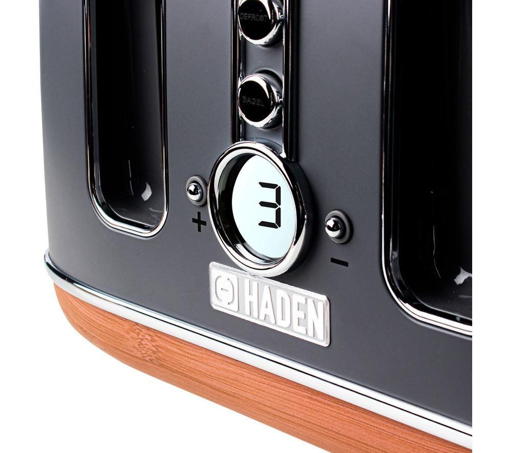 HADEN Dorchester 201317 4-Slice Toaster - Pebble Grey image number 3 of 7