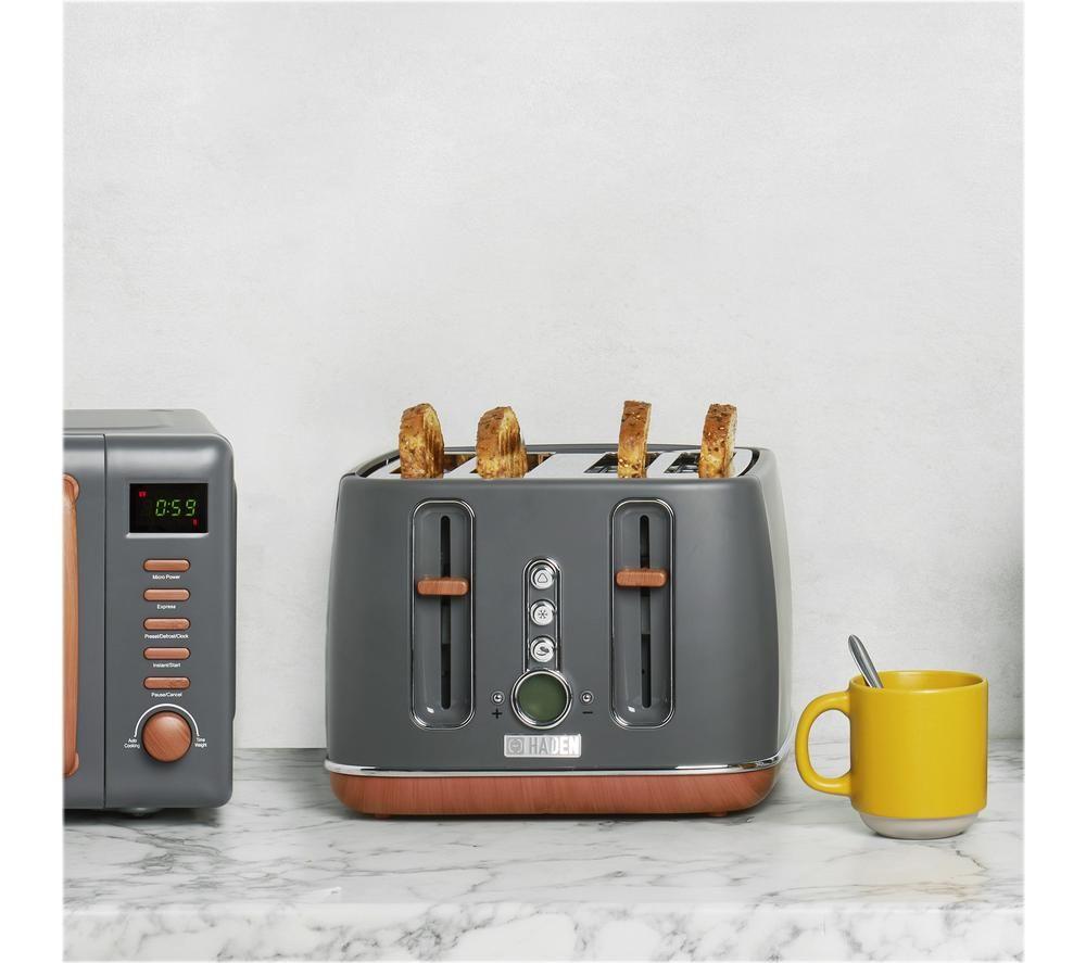 HADEN Dorchester 201317 4-Slice Toaster - Pebble Grey image number 7 of 7