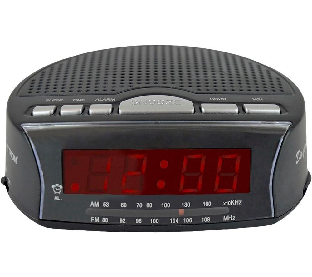 LLOYTRON Daybreak J2006BK Portable FM/AM Clock Radio - Black, Black