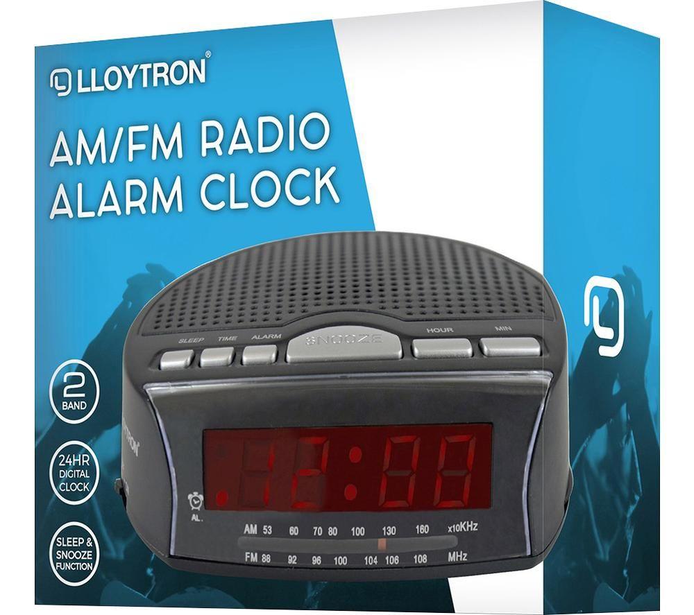 LLOYTRON Daybreak J2006BK FM/AM Clock Radio - Black image number 2 of 6