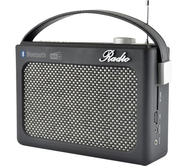 LLOYTRON N5401BK-A Portable DAB+/FM Retro Bluetooth Radio - Black image number 1