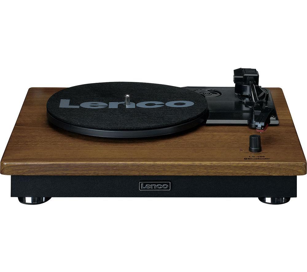LENCO LS-100 Belt Drive Bluetooth Turntable - Brown Wood image number 2 of 13