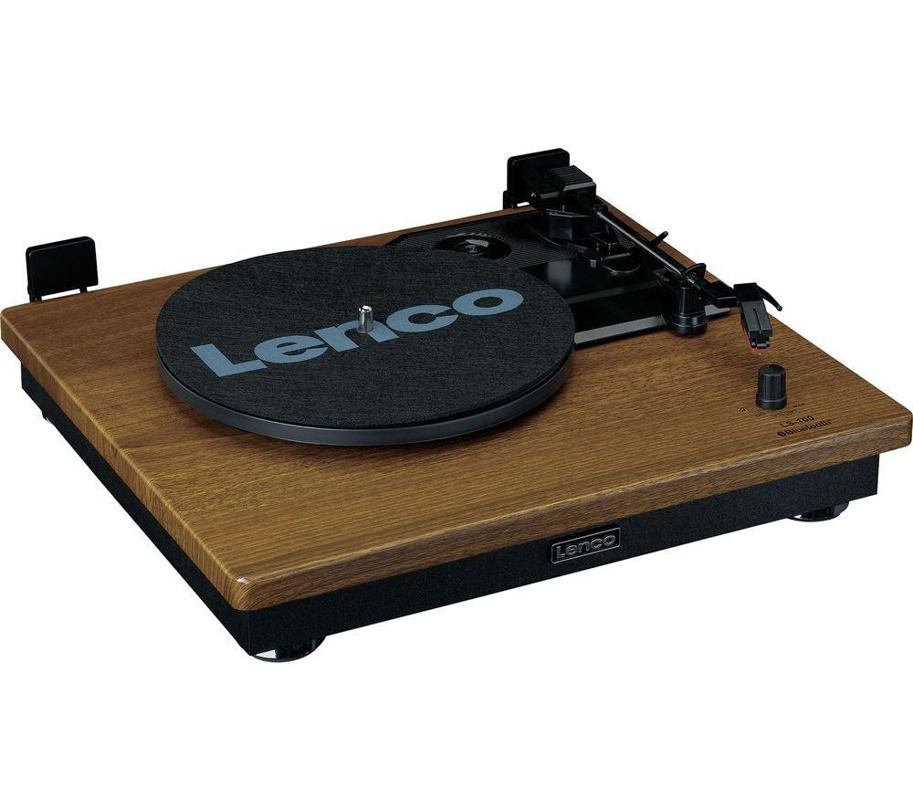 LENCO LS-100 Belt Drive Bluetooth Turntable - Brown Wood image number 3 of 13