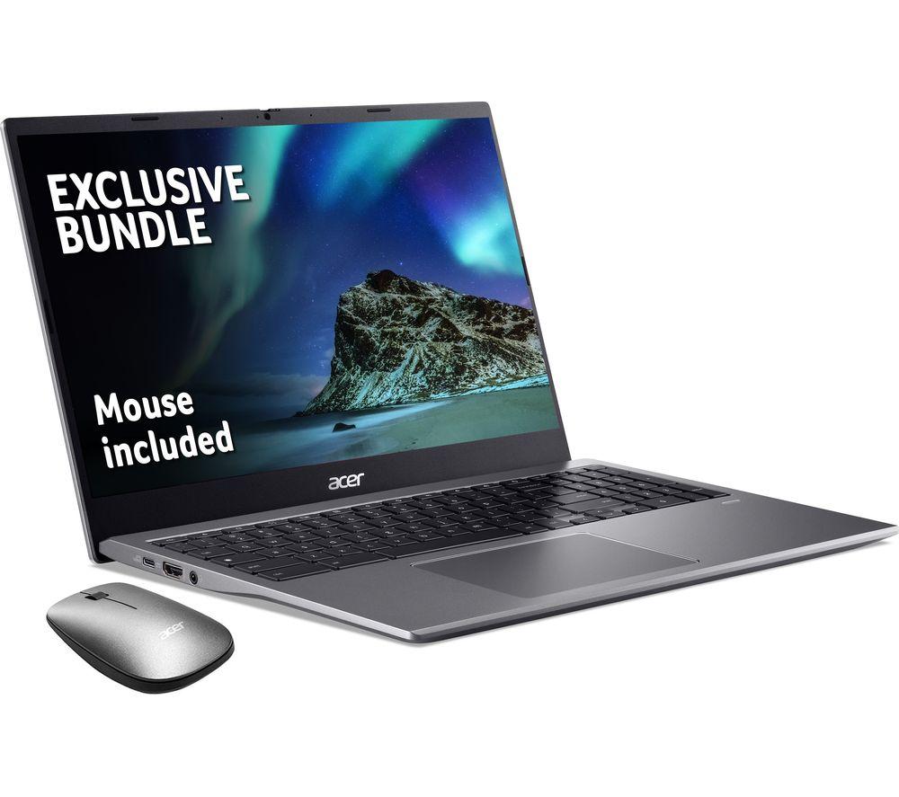 ACER 515 15.6" Chromebook & Mouse Bundle - Intel® Pentium®, 128 GB SSD, Grey