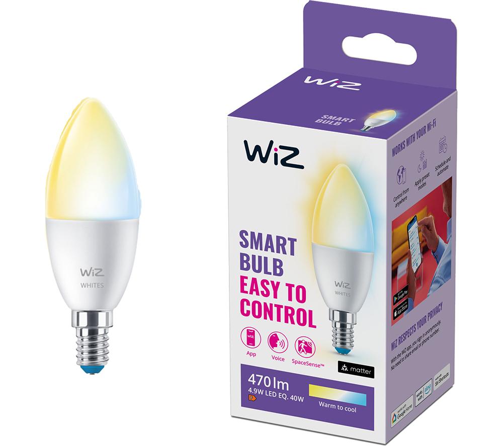 WIZ CONNECTED White Smart Candle Light Bulb - E14