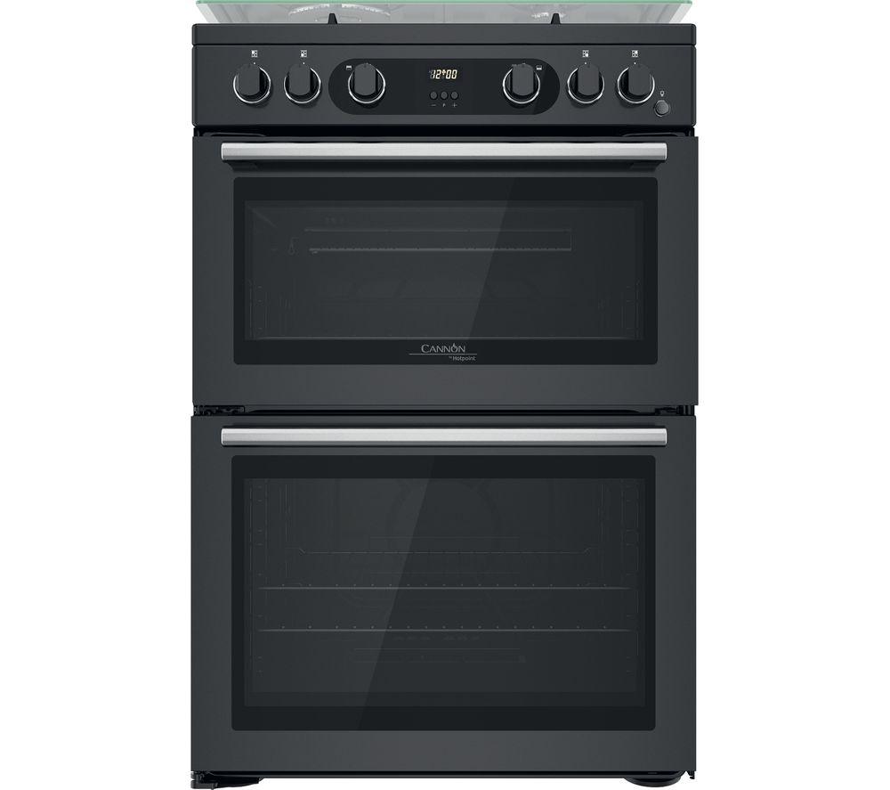 Cannon by Hotpoint CD67G0C2CA/UK Gas Cooker - Black - A+/A+ Rated