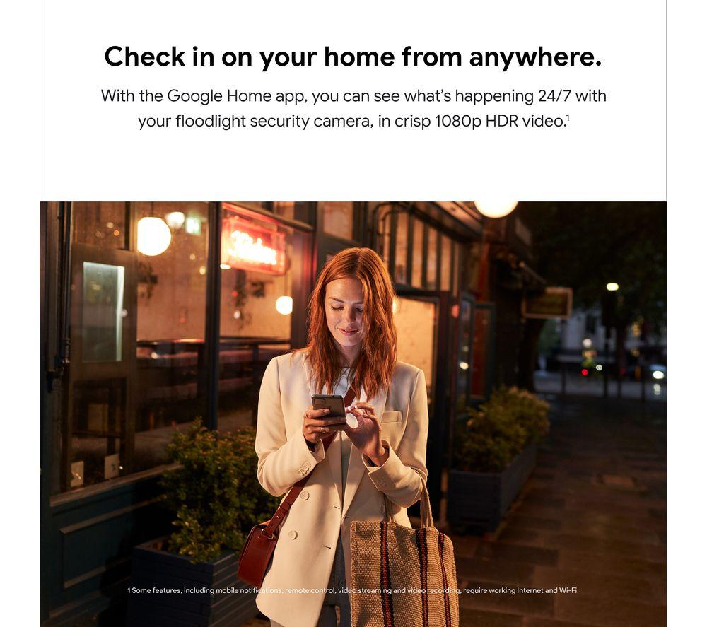 GOOGLE Nest Cam Outdoor Smart Security Camera with Floodlight - Wired image number 4 of 10