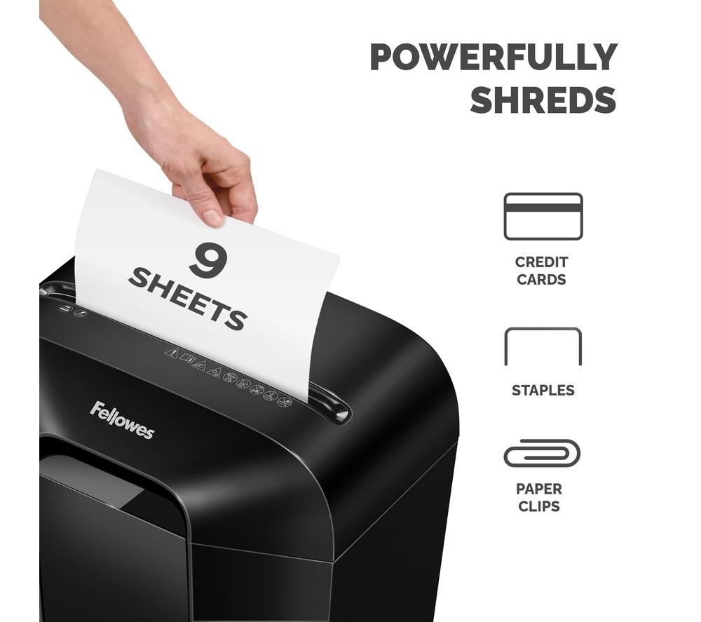 FELLOWES Powershred LX50 Cross Cut Paper Shredder - Black image number 3 of 7