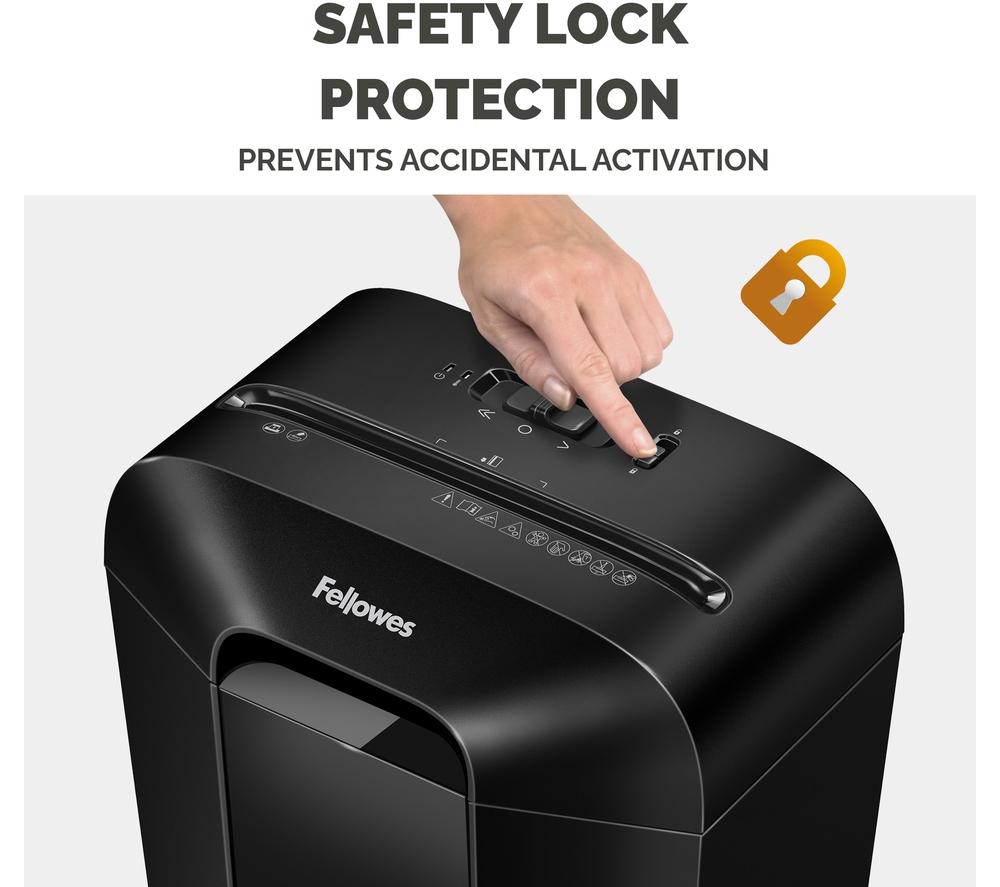 FELLOWES Powershred LX50 Cross Cut Paper Shredder - Black image number 4 of 7