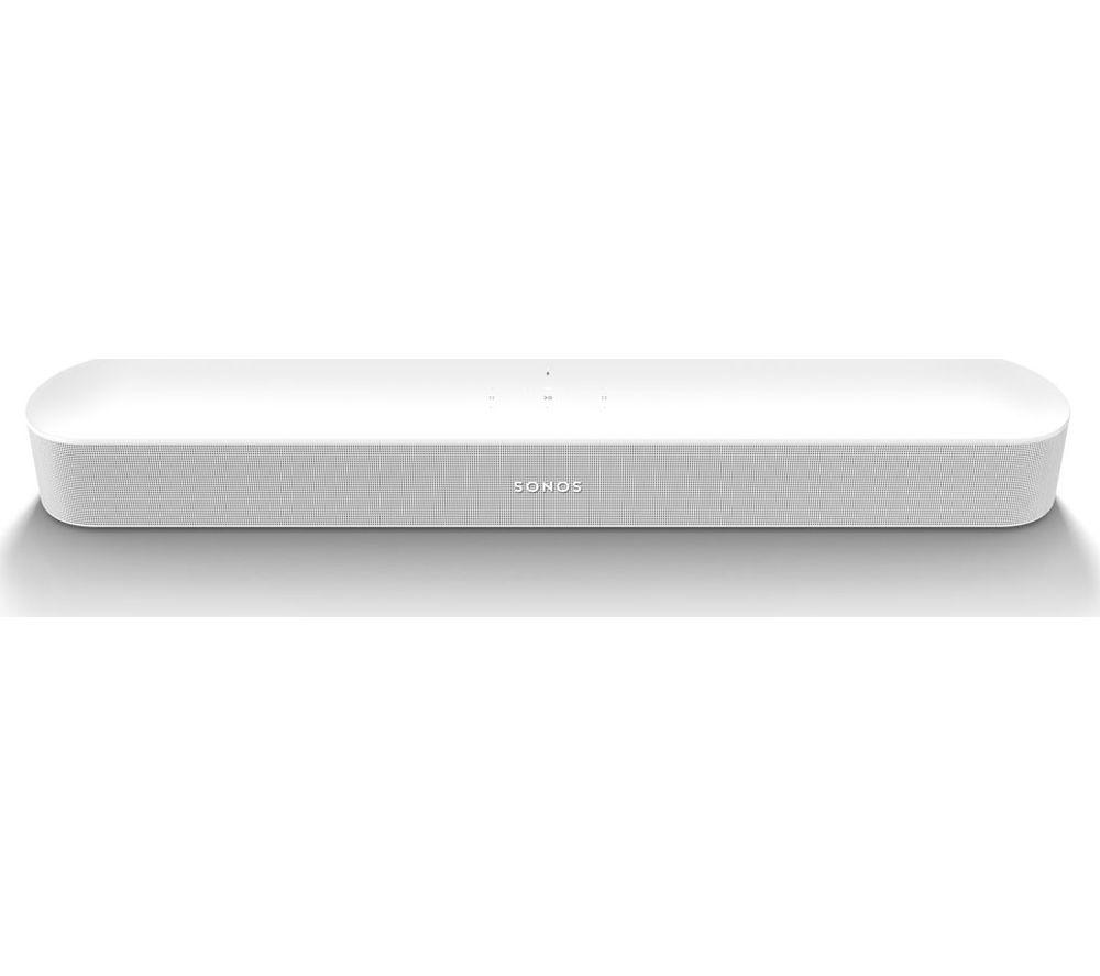 SONOS Beam (Gen 2) Compact Sound Bar with Dolby Atmos, Alexa & Google Assistant - White