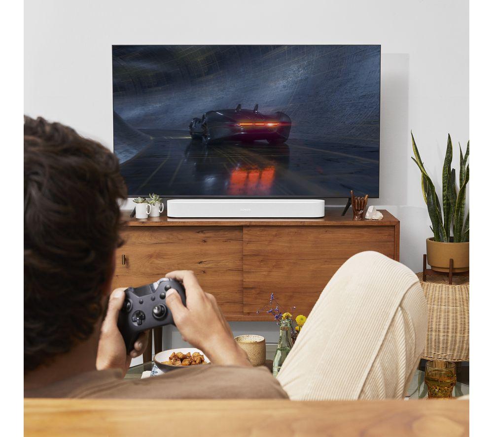 SONOS Beam (Gen 2) Compact Sound Bar with Dolby Atmos, Alexa & Google Assistant - White image number 5 of 7