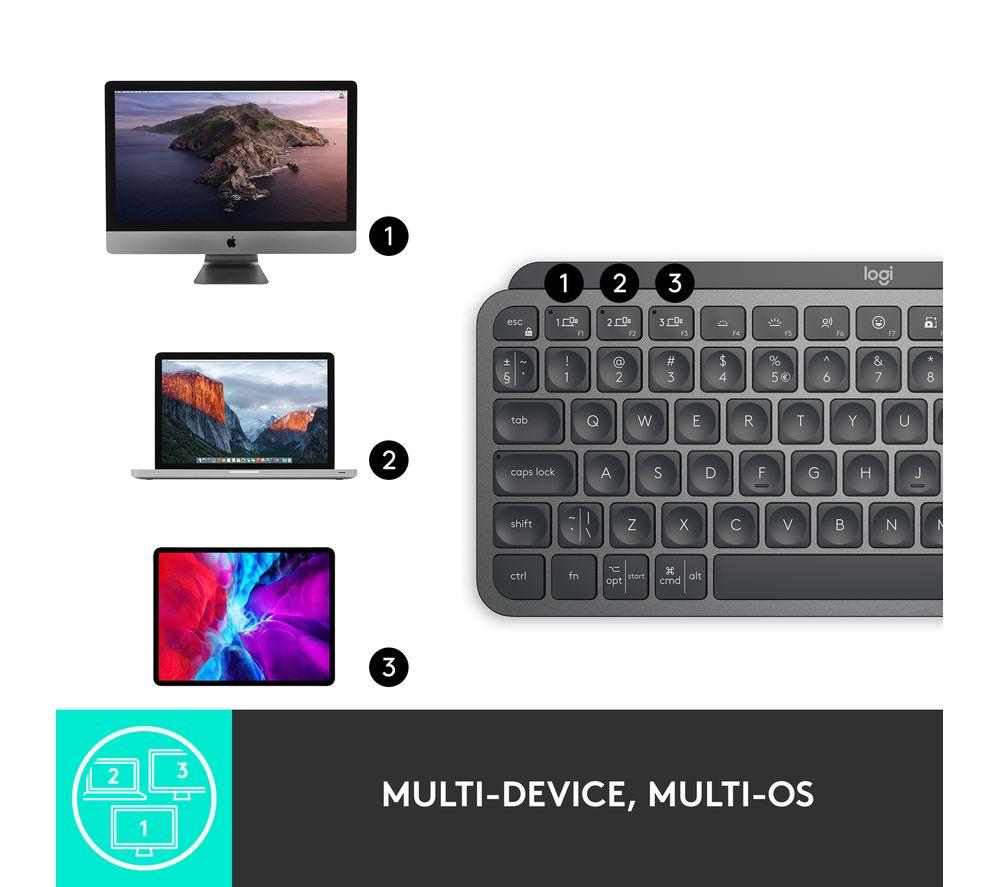 LOGITECH MX Keys Mini Wireless Keyboard - Graphite image number 8 of 12