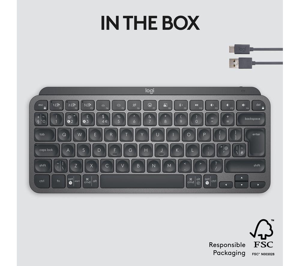 LOGITECH MX Keys Mini Wireless Keyboard - Graphite image number 11 of 12