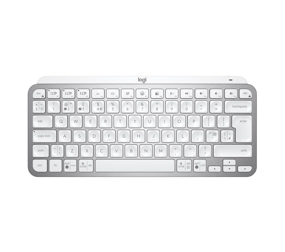 LOGITECH MX Keys Mini Wireless Keyboard - Pale Grey, Silver/Grey