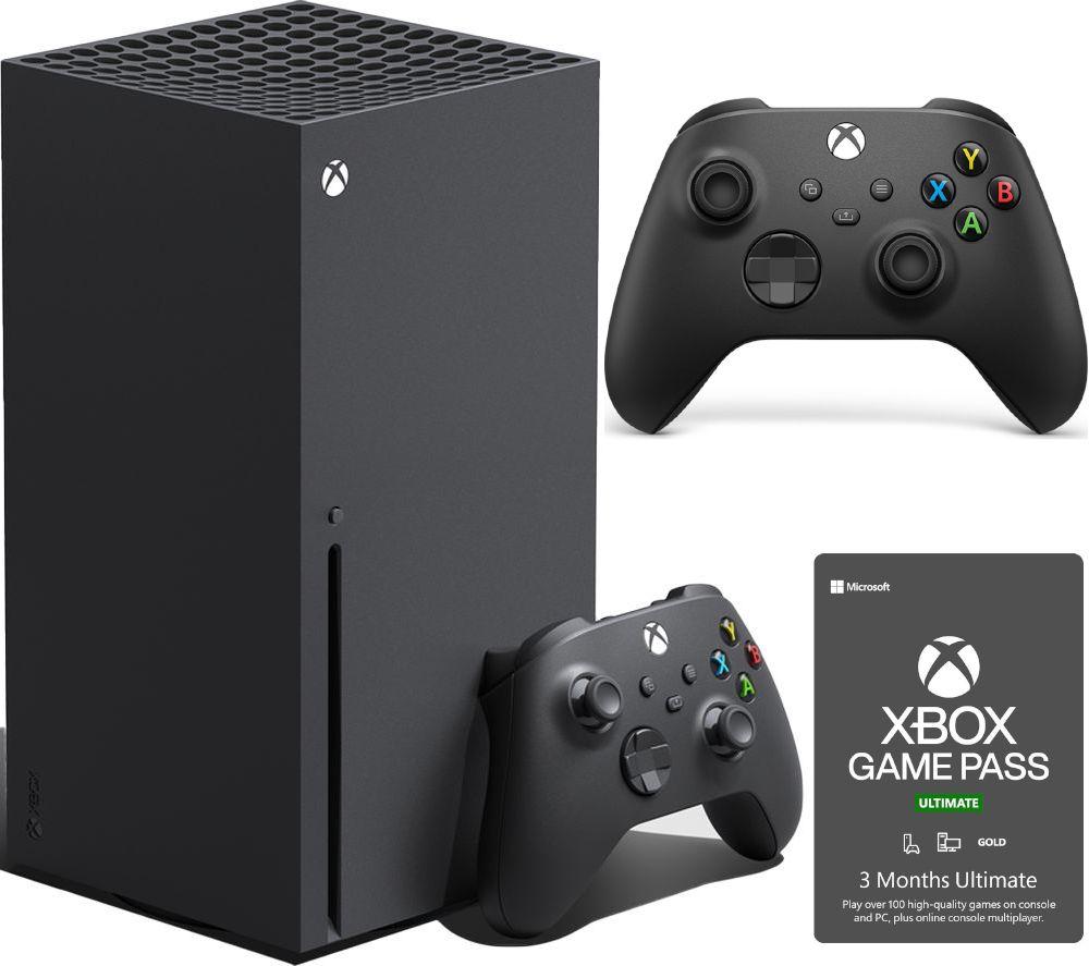 MICROSOFT Xbox Series X, Carbon Black Wireless Controller & 3 Month Game Pass Ultimate Bundle