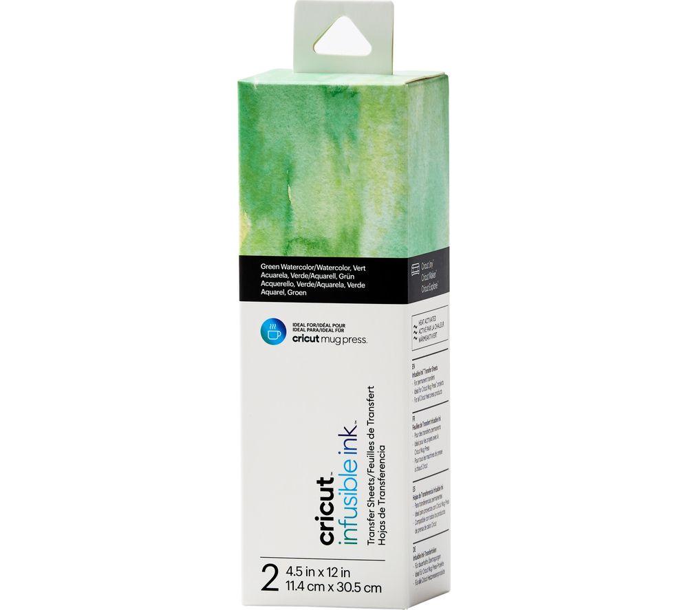 Image of CRICUT Infusible Ink Transfer Sheets - Green Watercolour