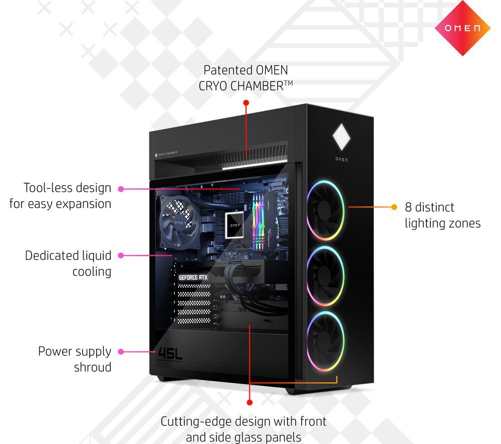 HP OMEN 45L Gaming PC - AMD Ryzen 7, RTX 3070 Ti, 1 TB SSD image number 4 of 10