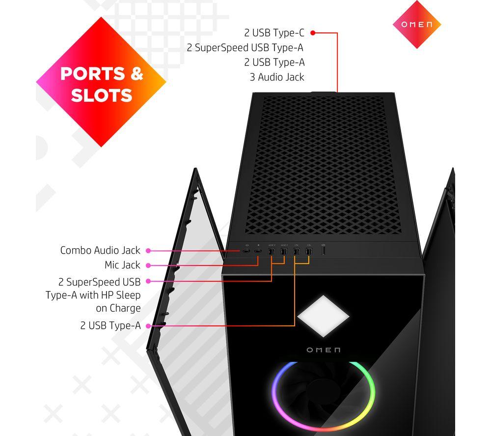 HP OMEN 45L Gaming PC - AMD Ryzen 7, RTX 3070 Ti, 1 TB SSD image number 5 of 10