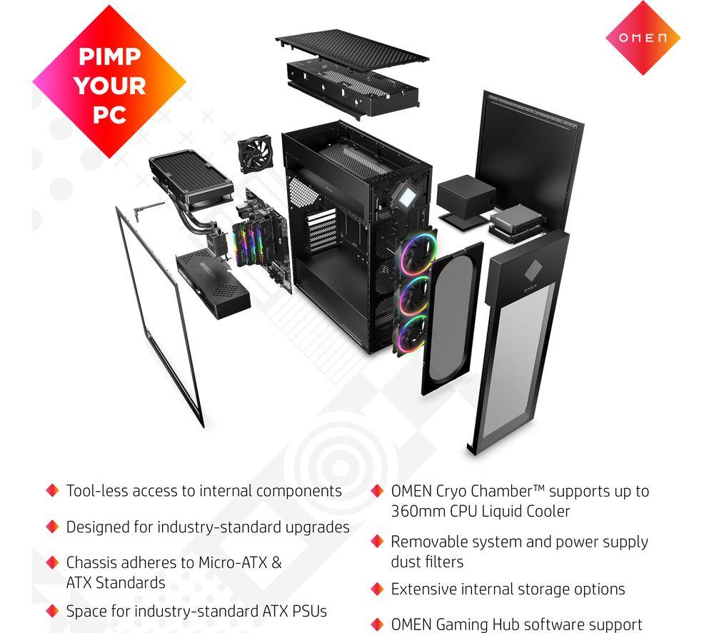 HP OMEN 45L Gaming PC - AMD Ryzen 7, RTX 3070 Ti, 1 TB SSD image number 8 of 10