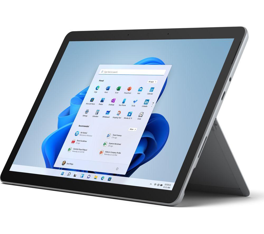 MICROSOFT 10.5 Surface Go 3 - Intel�Pentium, 64 GB, Platinum, Silver/Grey