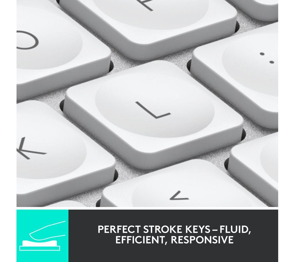 LOGITECH MX Keys Mini for Mac Wireless Keyboard - Pale Grey image number 3 of 12