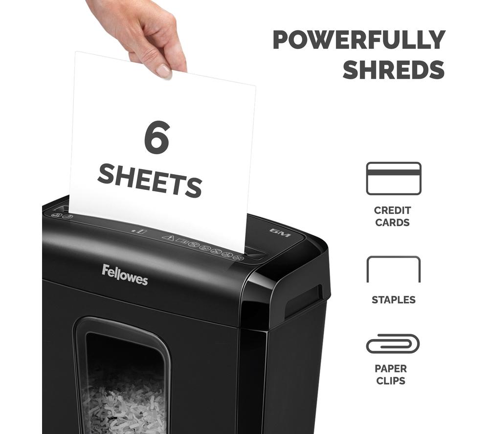 FELLOWES Powershred 6M Micro Cut Paper Shredder image number 3 of 7
