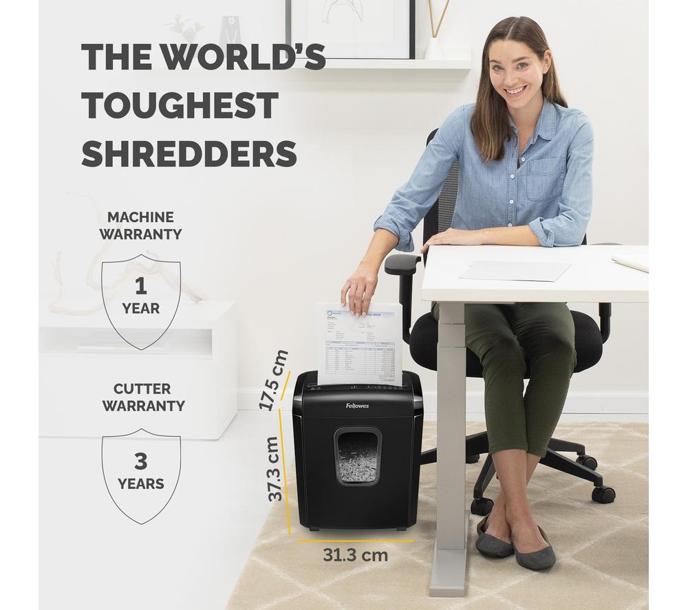 FELLOWES Powershred 6M Micro Cut Paper Shredder image number 7 of 7