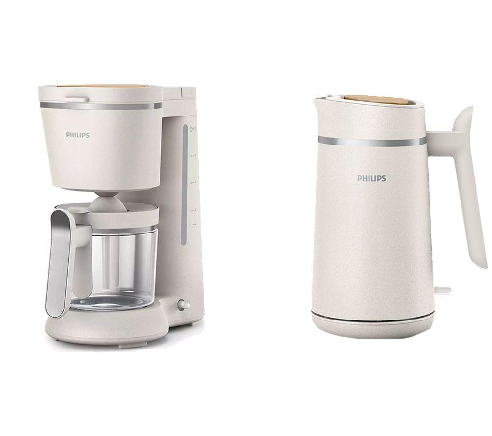 Philips Eco Conscious Collection Coffee Machine & Kettle Bundle - White