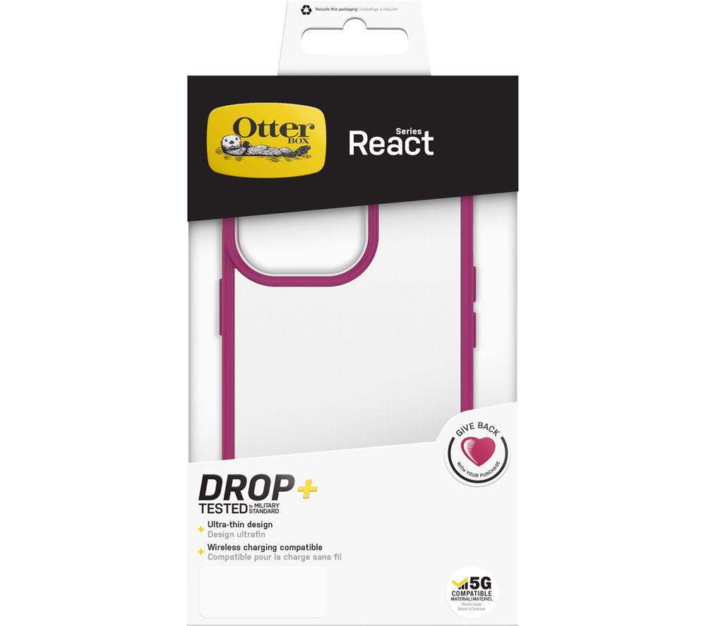 OTTERBOX React iPhone 13 Pro Case - Pink & Clear image number 4 of 5
