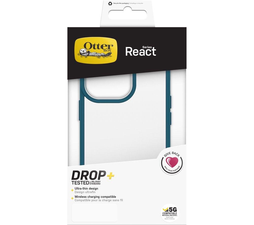 OTTERBOX React iPhone 13 Pro Max Case - Blue & Clear image number 4 of 5