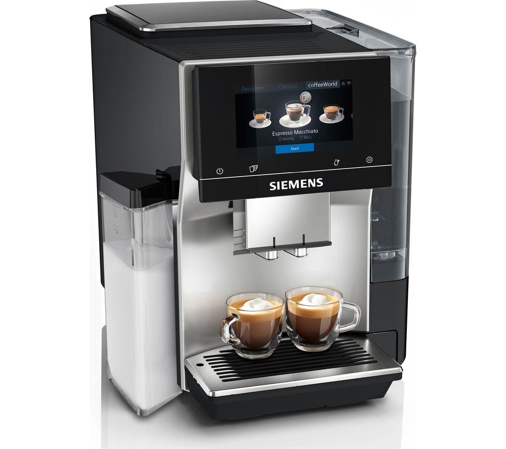 SIEMENS Home Connect TQ703GB7 Smart Bean to Cup Coffee Machine  Inox & Silver